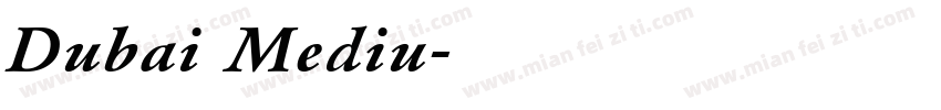 Dubai Mediu字体转换